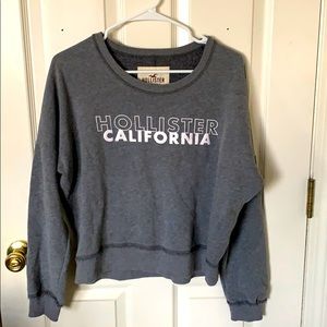 Gray Hollister crew neck sweatshirt